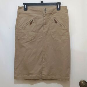 Lauren Ralph Lauren Front Slit Skirt Size 8 Safari  Work Wear